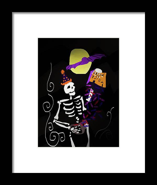 Skeleton Candy - Framed Print