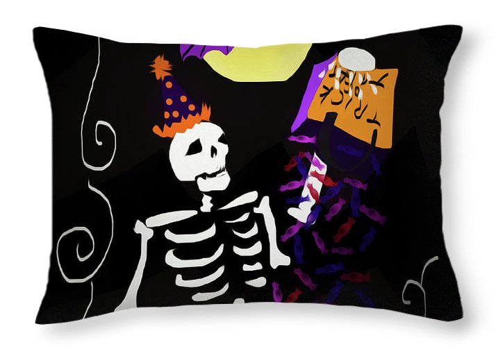 Skeleton Candy - Throw Pillow