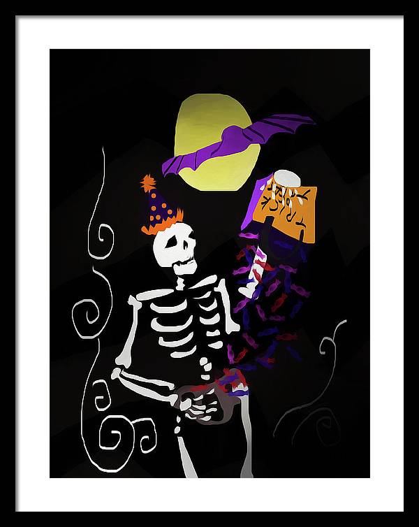 Skeleton Candy - Framed Print