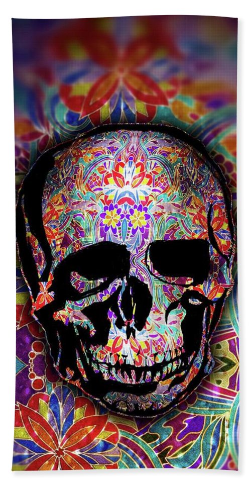 Skull With Sparkle Pattern - Beach Towel