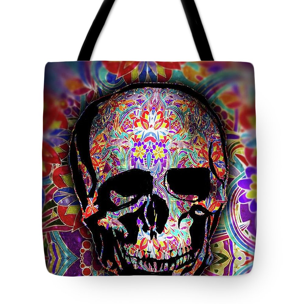 Skull With Sparkle Pattern - Tote Bag