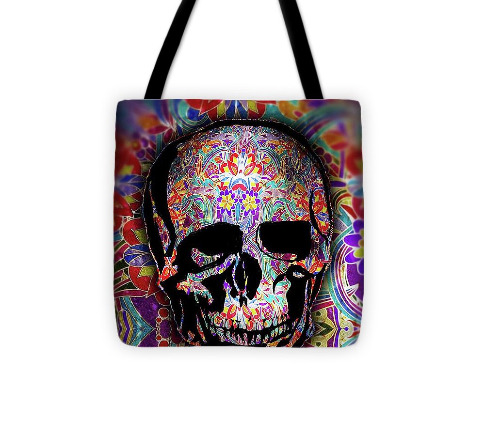 Skull With Sparkle Pattern - Tote Bag