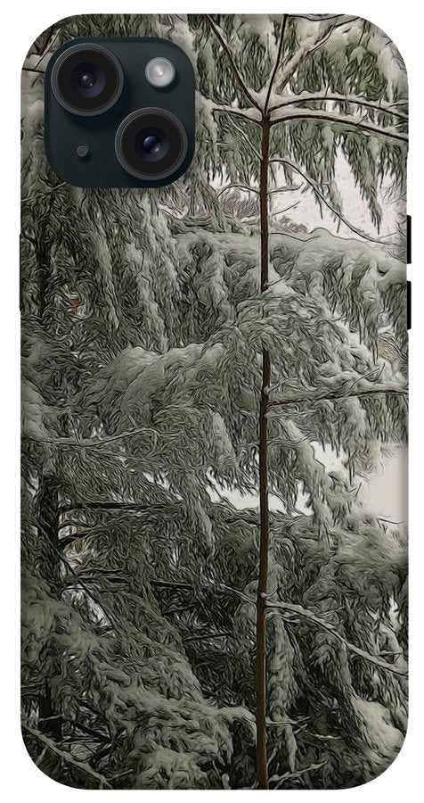 Snow Covered Pine Tree - Phone Case