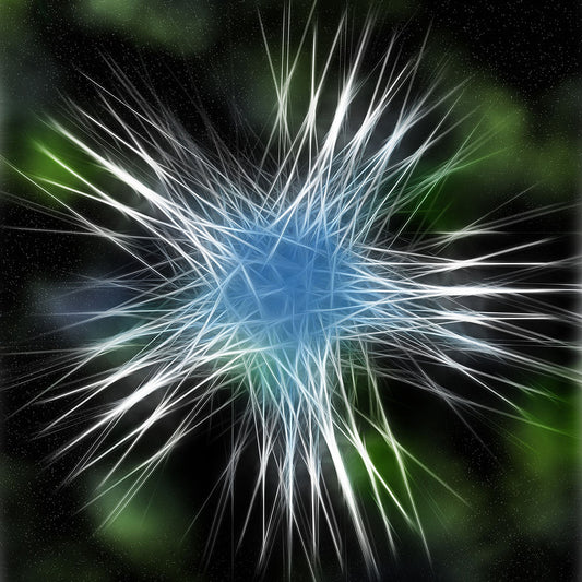 Snow Crystal On Green Digital Image Download