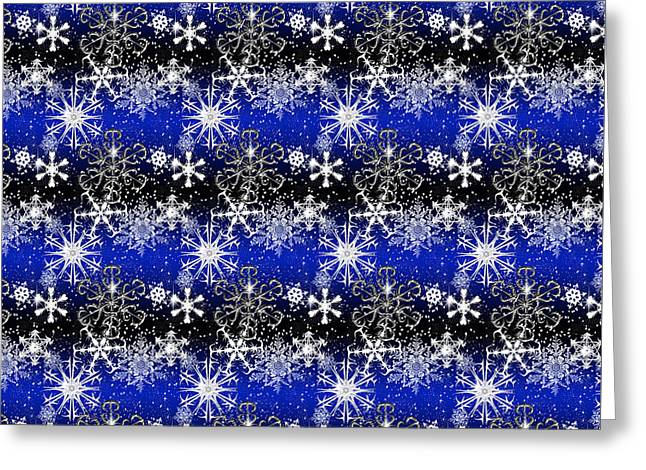 Snowflakes At Night - Greeting Card