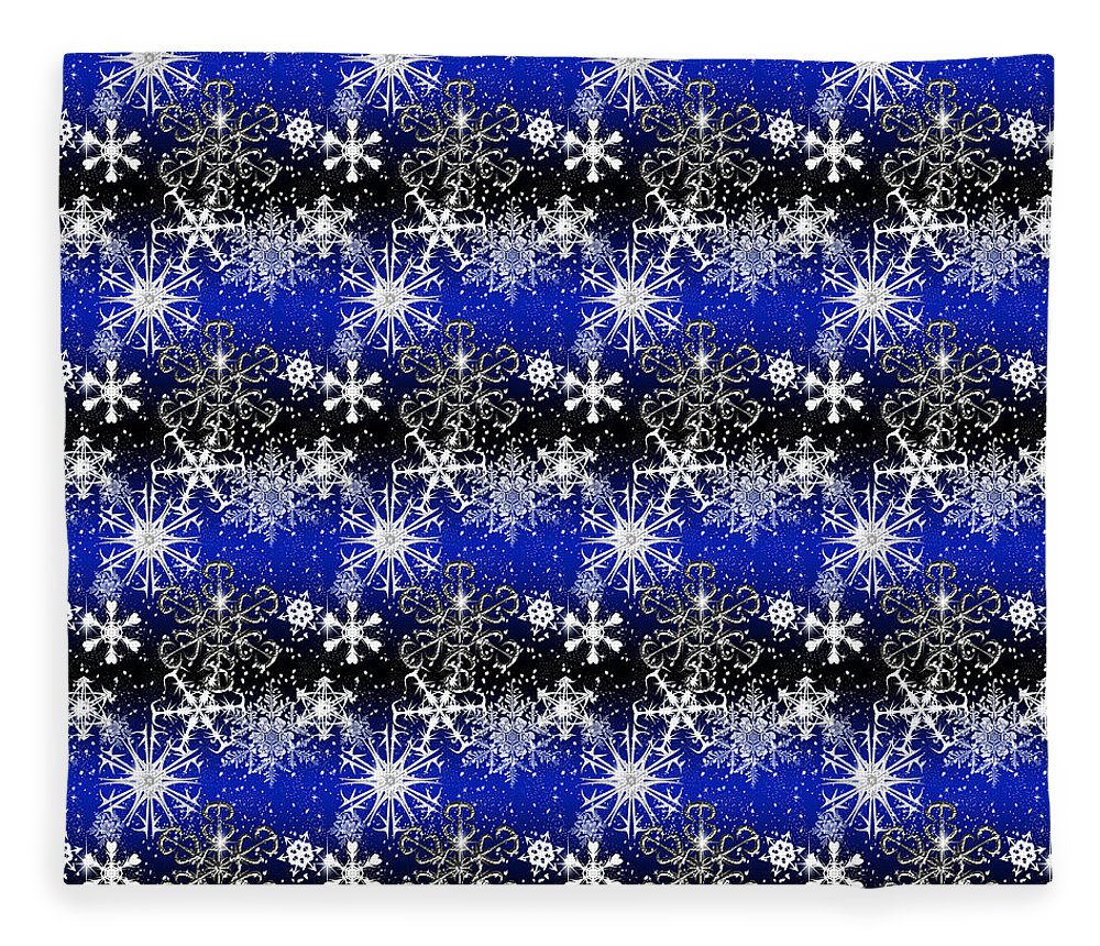 Snowflakes At Night - Blanket