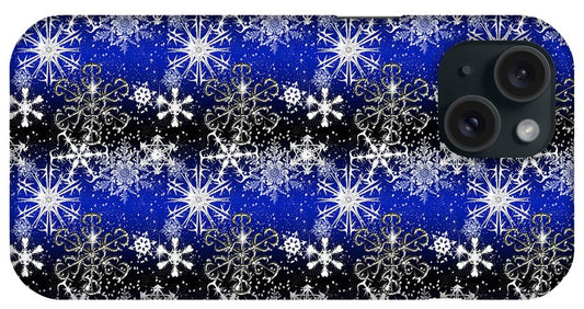 Snowflakes At Night - Phone Case