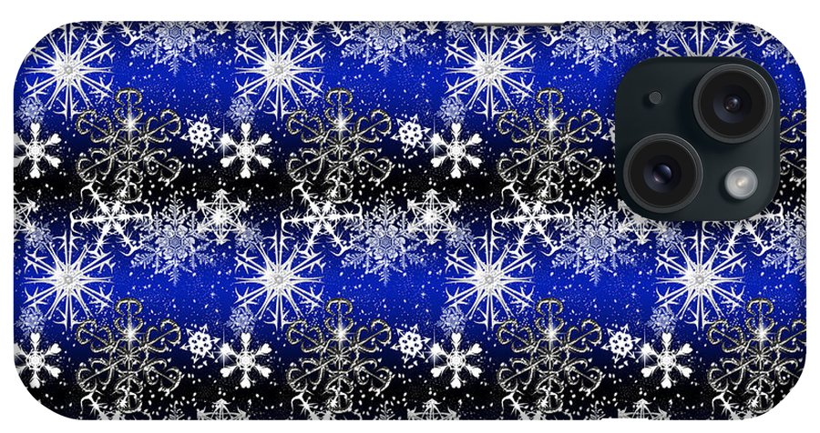 Snowflakes At Night - Phone Case