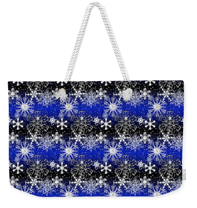 Snowflakes At Night - Weekender Tote Bag