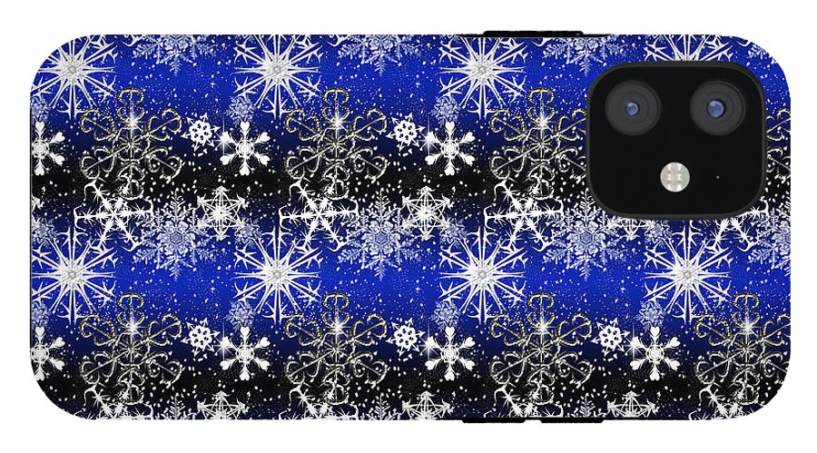 Snowflakes At Night - Phone Case