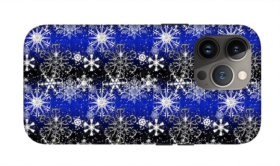 Snowflakes At Night - Phone Case