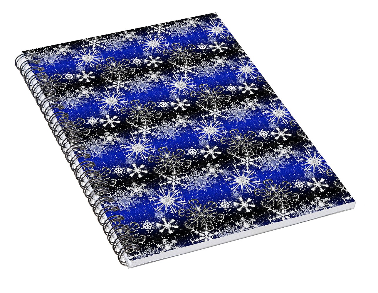 Snowflakes At Night - Spiral Notebook