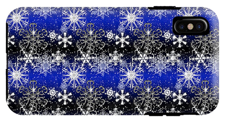 Snowflakes At Night - Phone Case