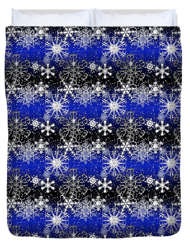 Snowflakes At Night - Duvet Cover