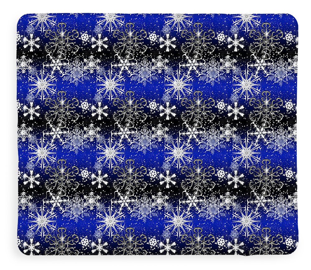 Snowflakes At Night - Blanket