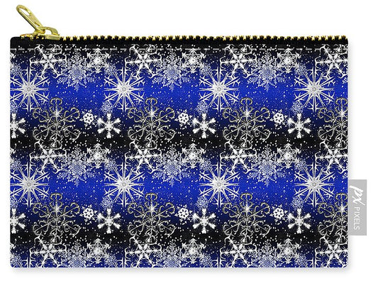 Snowflakes At Night - Carry-All Pouch