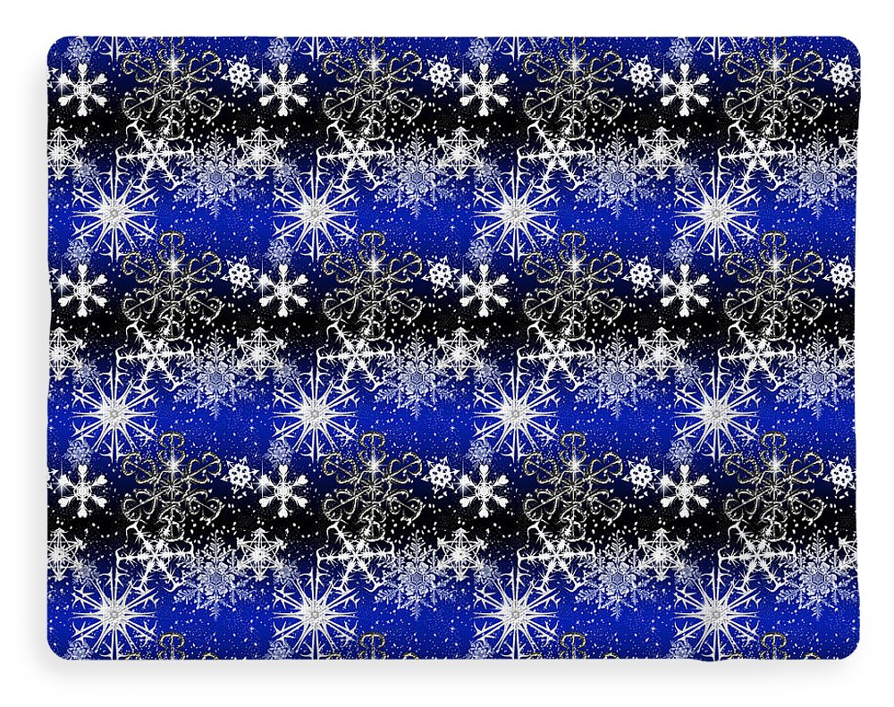 Snowflakes At Night - Blanket