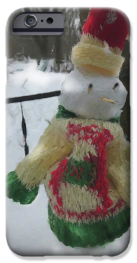 Snowman At My Table In A Sweater - Phone Case