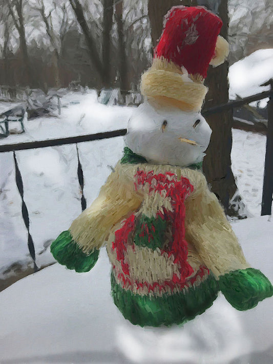 Snowman In A Sweater Digital Image Download