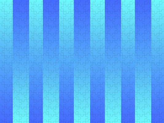 Soft Blue Stripes - Puzzle