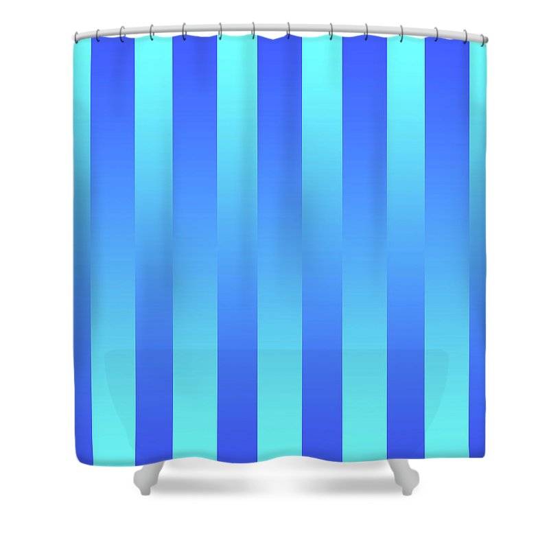 Soft Blue Stripes - Shower Curtain