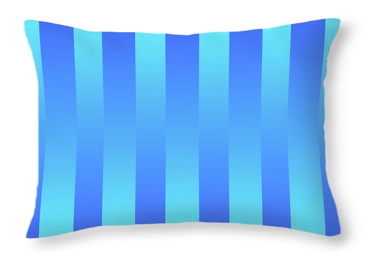 Soft Blue Stripes - Throw Pillow
