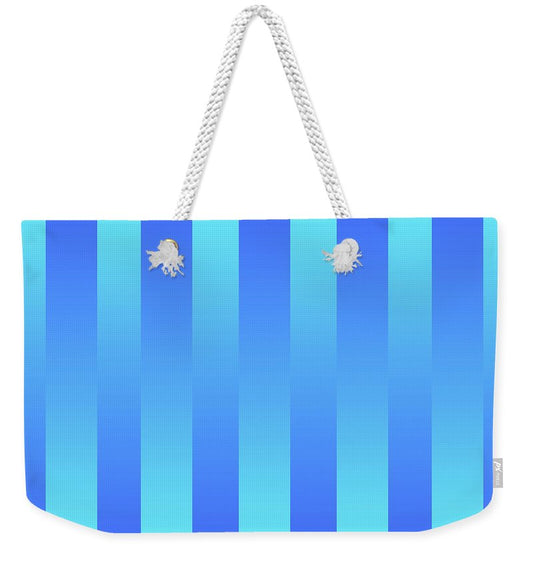 Soft Blue Stripes - Weekender Tote Bag