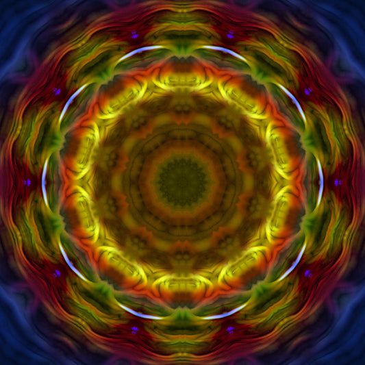 Soft Red and Yellow Kaleidoscope Digital Image Download