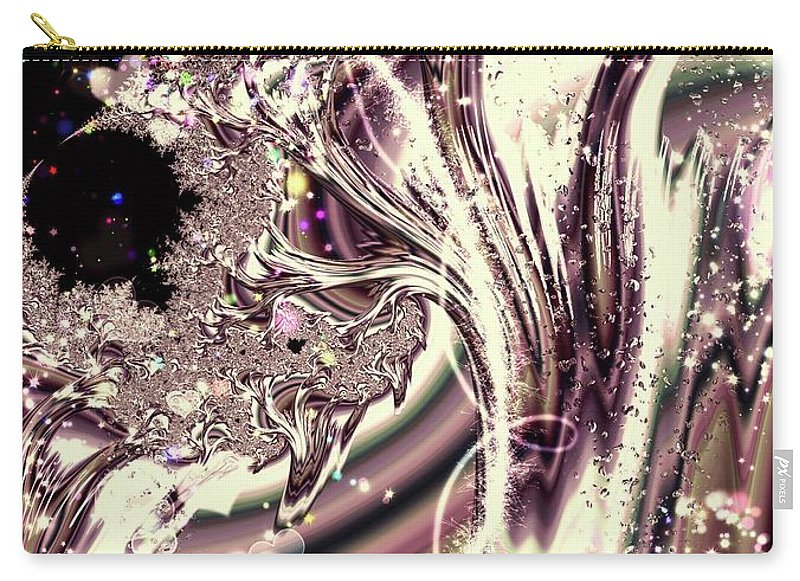 Sometimes I can See Your Soul Liquid Silver Fractal - Carry-All Pouch