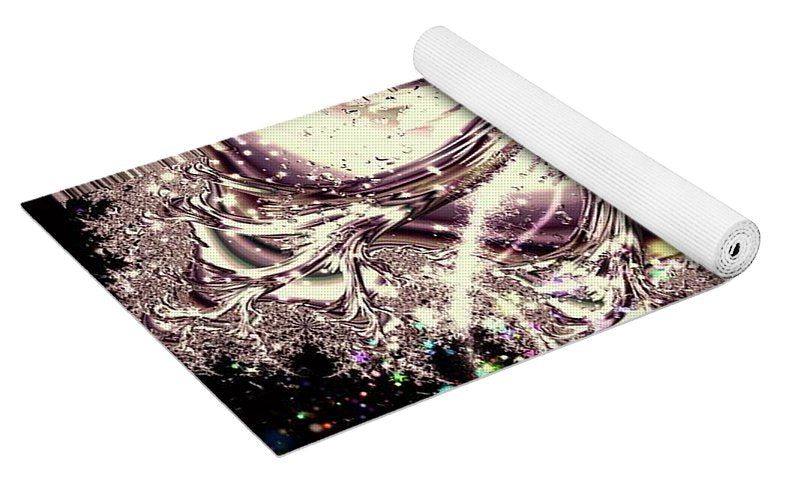 Sometimes I can See Your Soul Liquid Silver Fractal - Yoga Mat