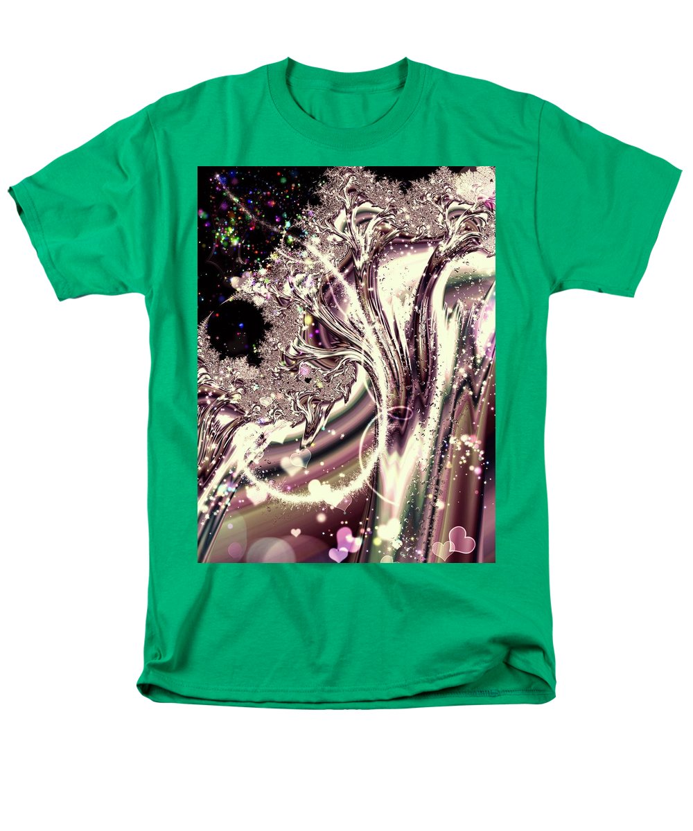 Sometimes I can See Your Soul Liquid Silver Fractal - Men's T-Shirt  (Regular Fit)