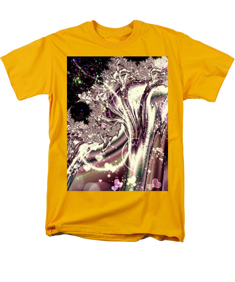 Sometimes I can See Your Soul Liquid Silver Fractal - Men's T-Shirt  (Regular Fit)