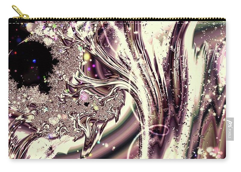 Sometimes I can See Your Soul Liquid Silver Fractal - Carry-All Pouch