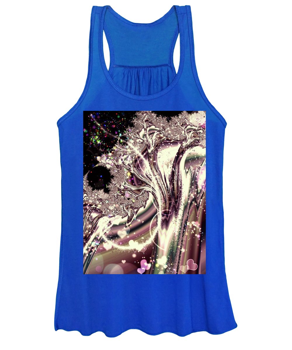 Sometimes I can See Your Soul Liquid Silver Fractal - Women's Tank Top