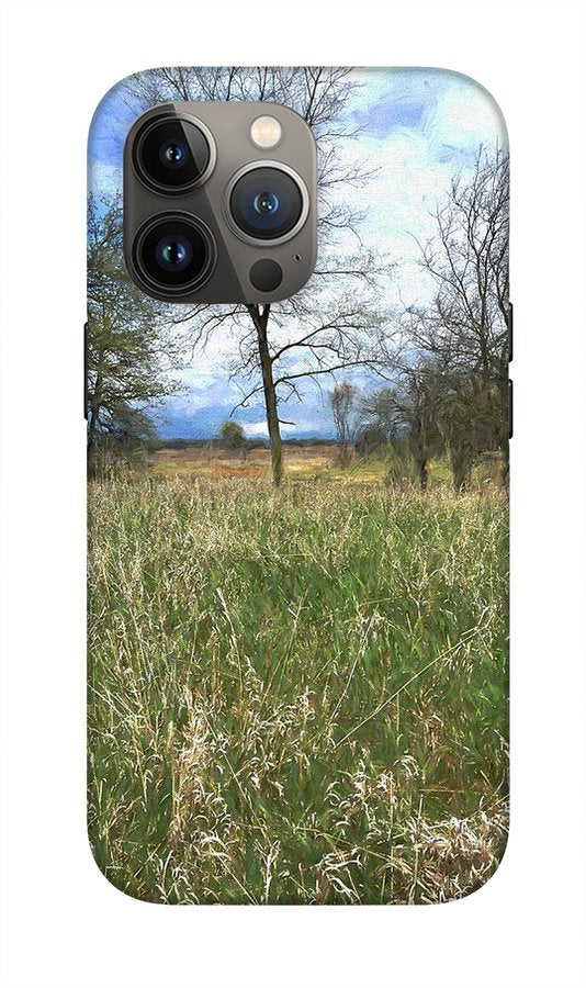 Spring Prairie Grass Landscape - Phone Case