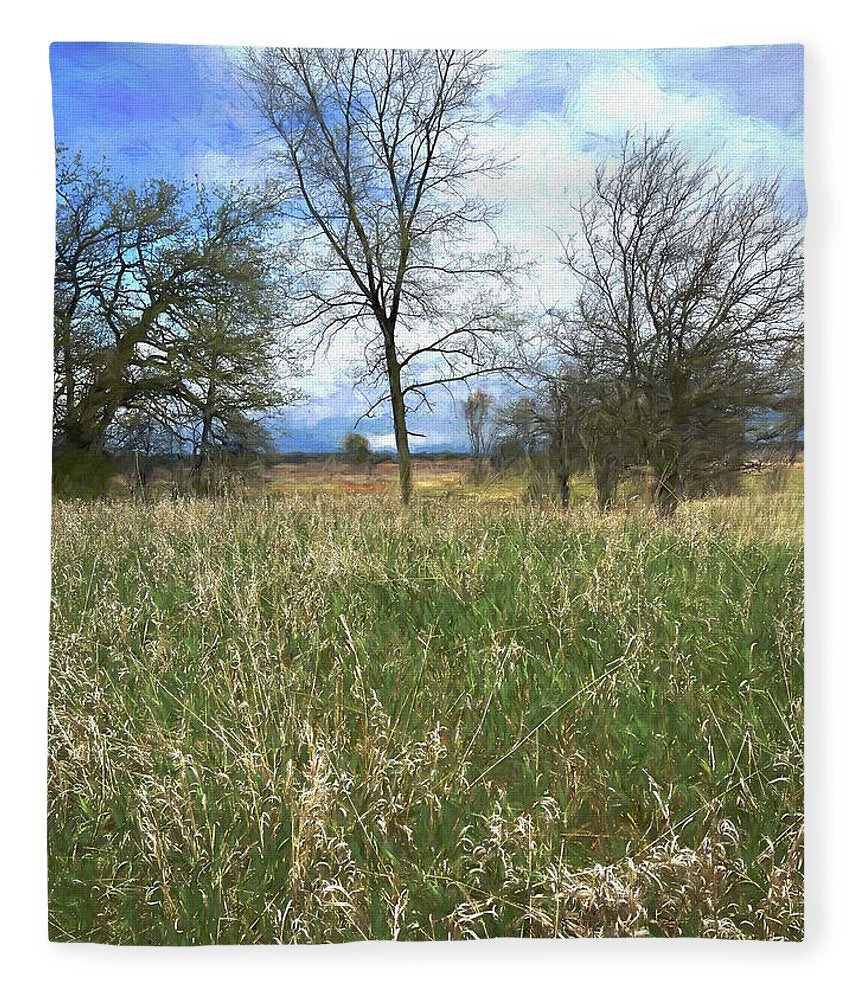 Spring Prairie Grass Landscape - Blanket