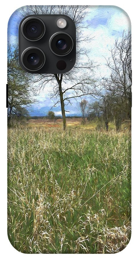 Spring Prairie Grass Landscape - Phone Case