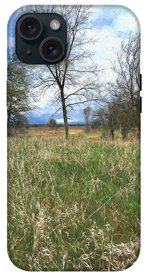 Spring Prairie Grass Landscape - Phone Case