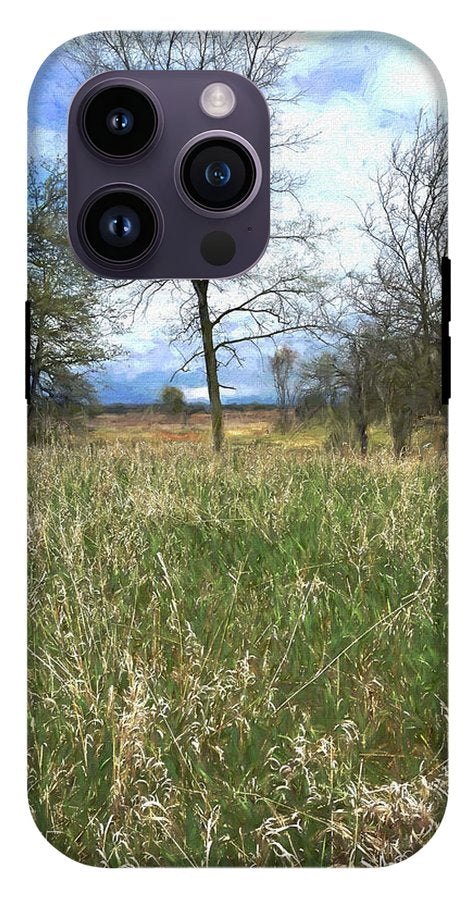 Spring Prairie Grass Landscape - Phone Case