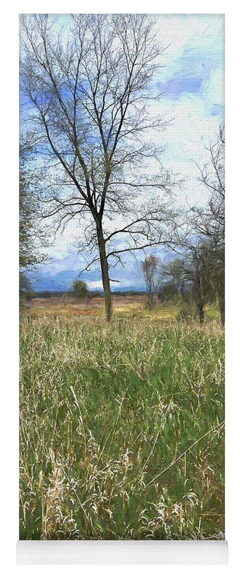 Spring Prairie Grass Landscape - Yoga Mat