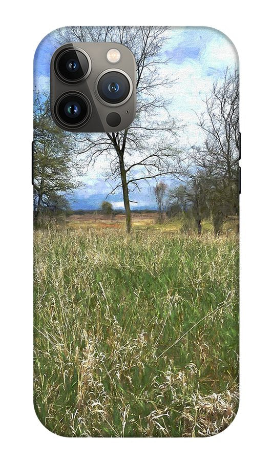 Spring Prairie Grass Landscape - Phone Case