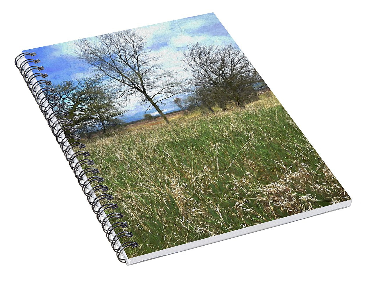 Spring Prairie Grass Landscape - Spiral Notebook