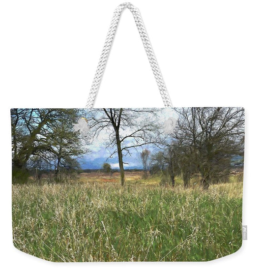 Spring Prairie Grass Landscape - Weekender Tote Bag