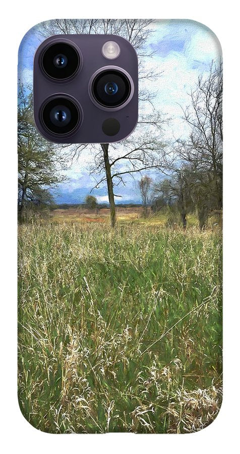 Spring Prairie Grass Landscape - Phone Case