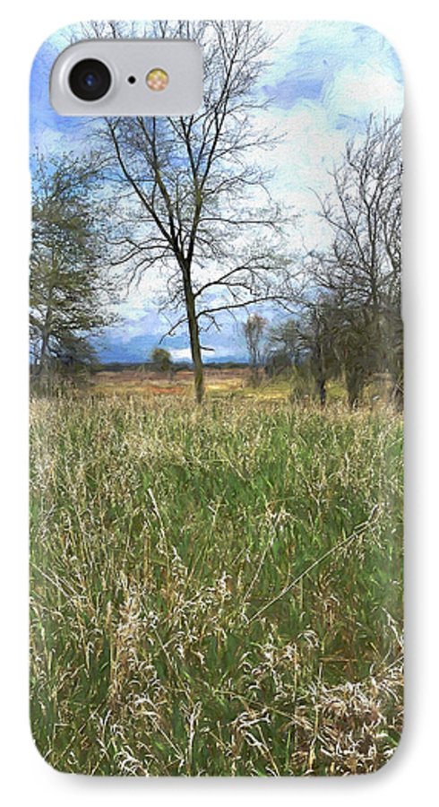 Spring Prairie Grass Landscape - Phone Case