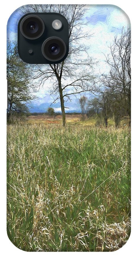 Spring Prairie Grass Landscape - Phone Case