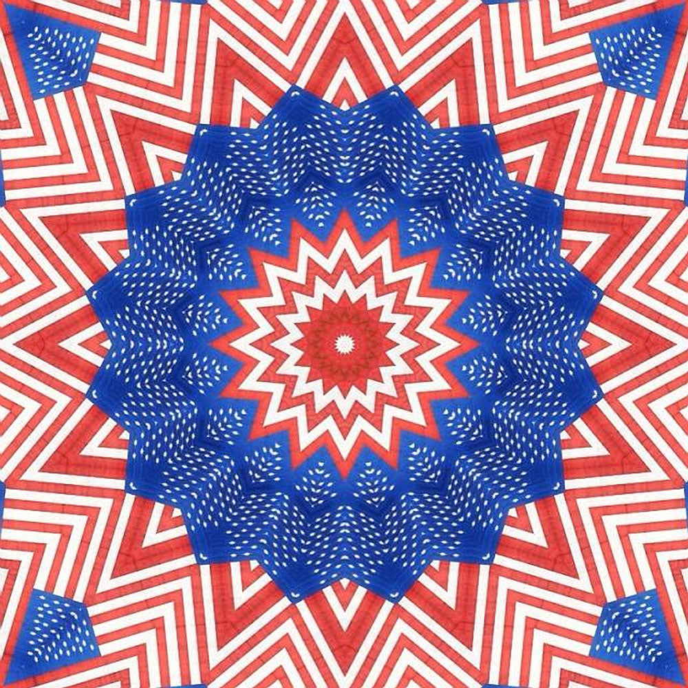 Stars and Stripes Kaleidoscope Digital Image Download