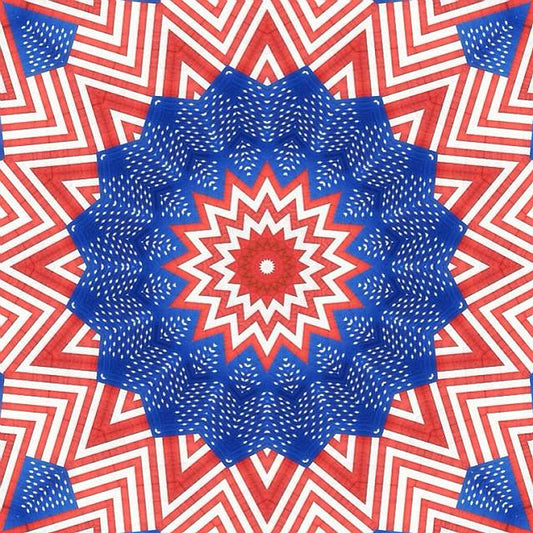 Stars and Stripes Kaleidoscope Digital Image Download