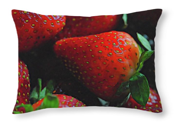 Strawberries - Throw Pillow