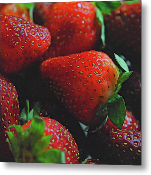 Strawberries - Metal Print